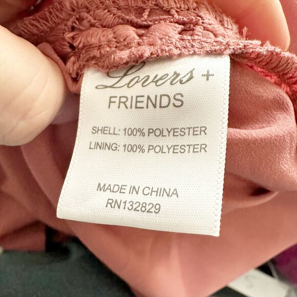 Lovers & Friends Caspian Scalloped Lace Sleeveless Mauve Dress women's medium - Picture 9 of 13